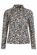 Robell Happy jacket Gold Leopard Print (60cm) 57609-55157-14, front view — Shop Robell at Dotique