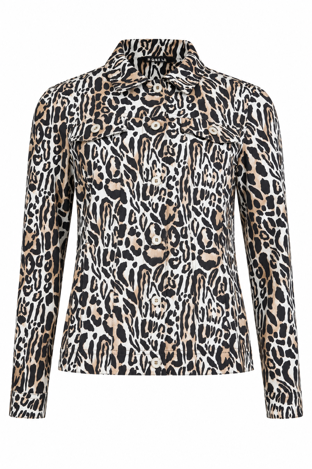 Robell Happy jacket Gold Leopard Print (60cm) 57609-55157-14, front view — Shop Robell at Dotique