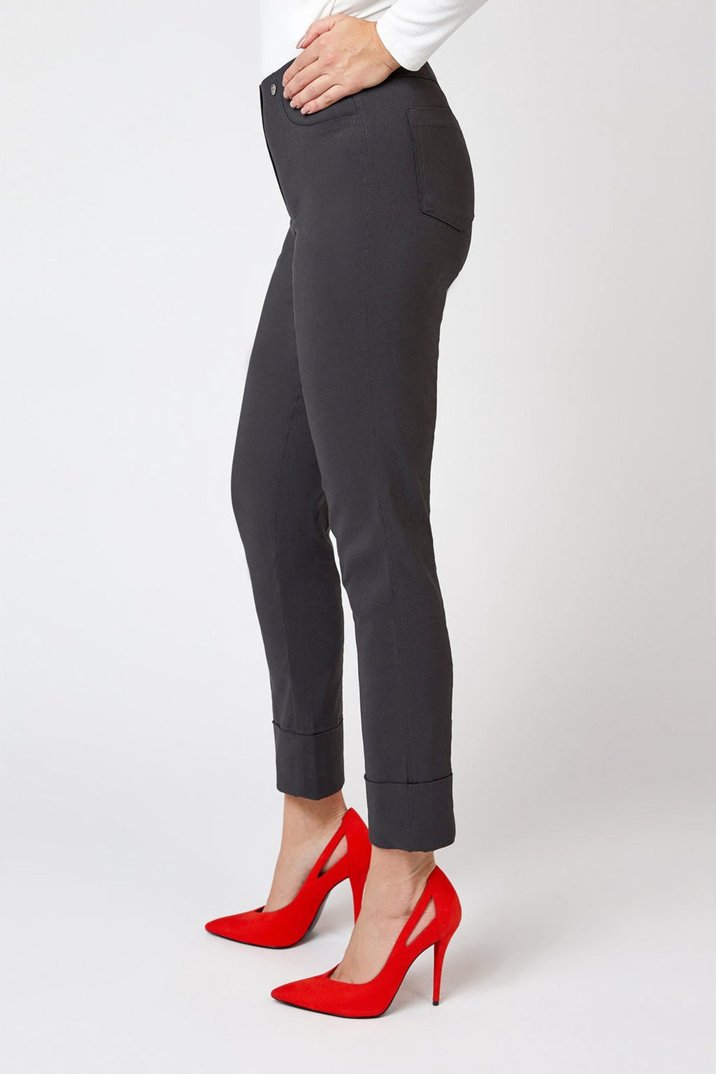 Robell Bella 09 68cm Trousers Elephant Grey 51568-5499-97 — Shop Robell at Dotique