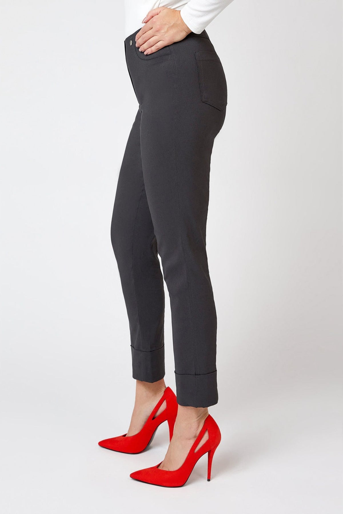 Robell Bella 09 68cm Trousers Elephant Grey 51568-5499-97 — Shop Robell at Dotique