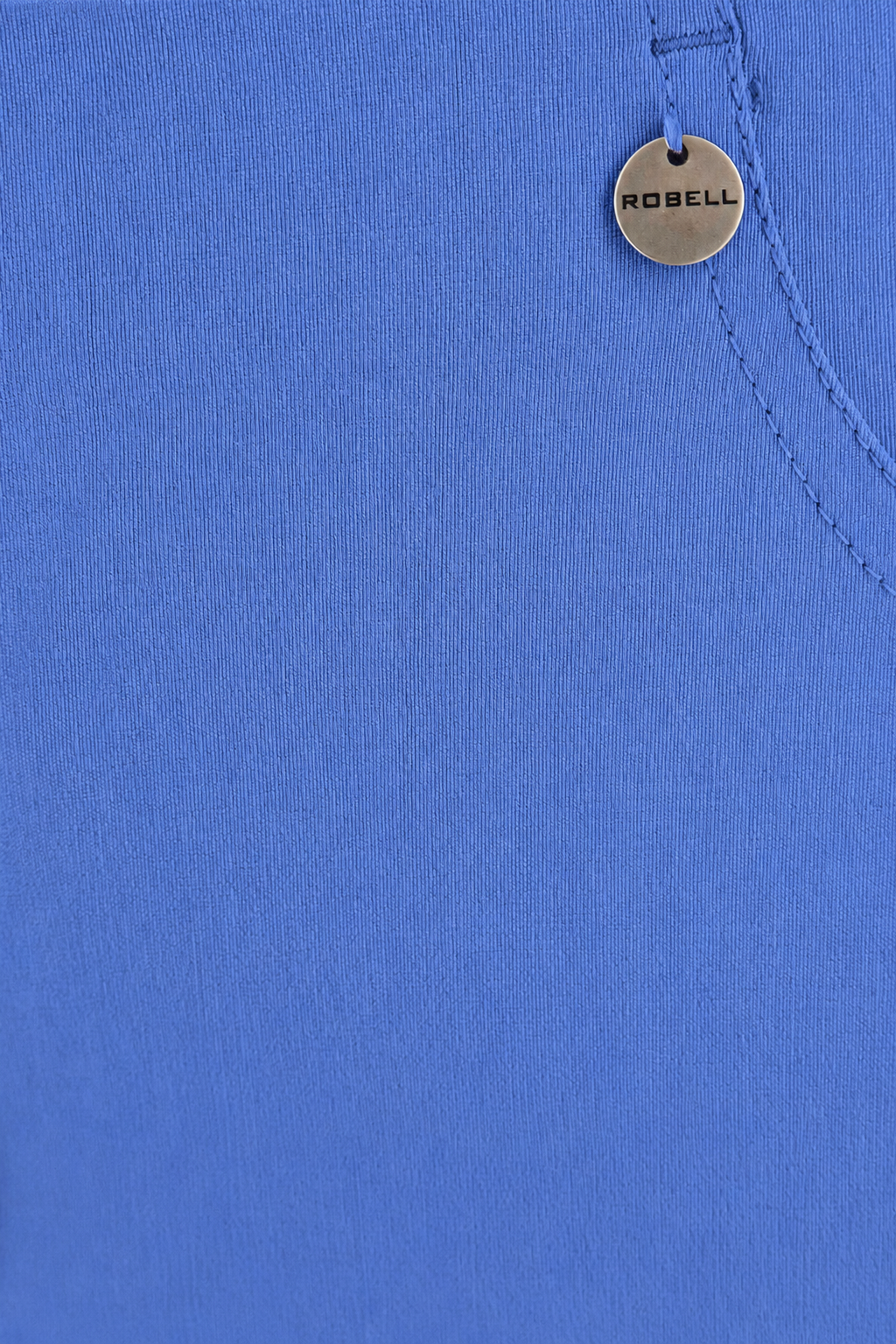Robell Bella 09 68cm trousers Marina Blue 51568-5499-621, fabric and charm detail view — Shop Robell at Dotique