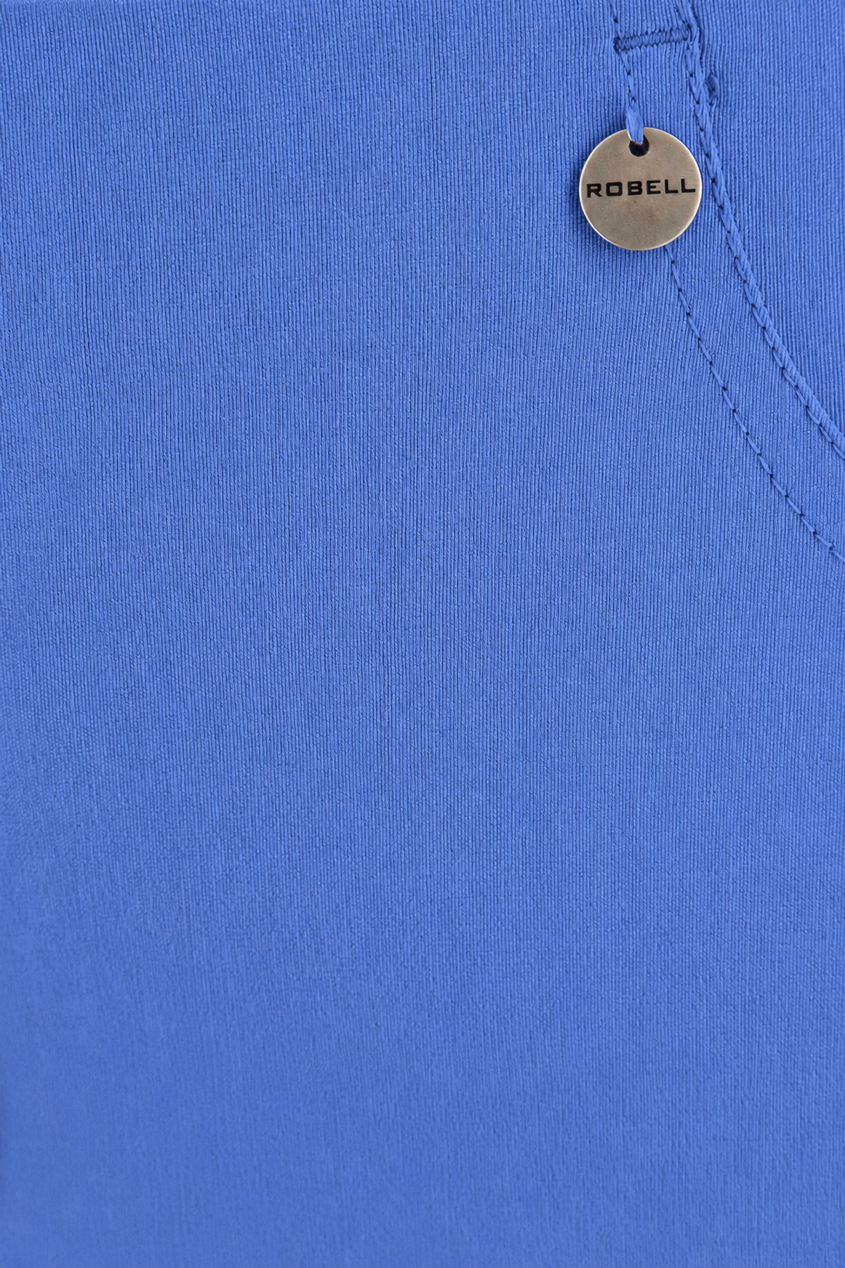 Robell Bella 09 68cm trousers Marina Blue 51568-5499-621, fabric and charm detail view — Shop Robell at Dotique