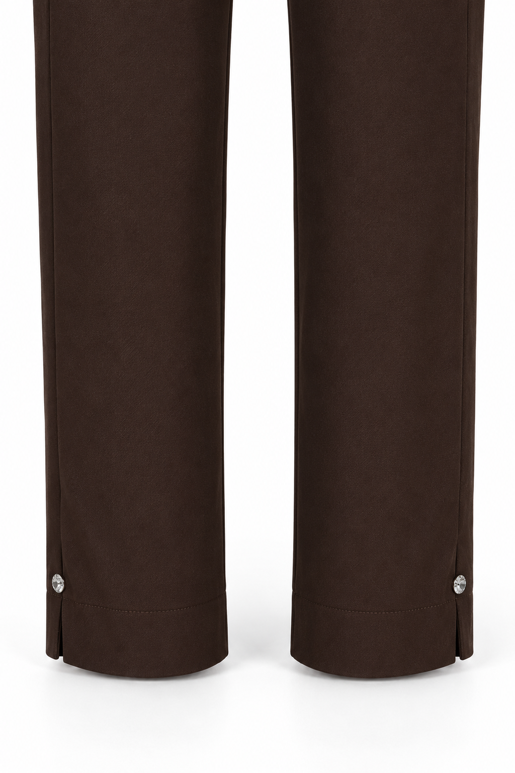 Robell Bella 09 Diamante trousers Dark Brown (68cm) 52642-5499-39, hem detail — Shop Robell at Dotique