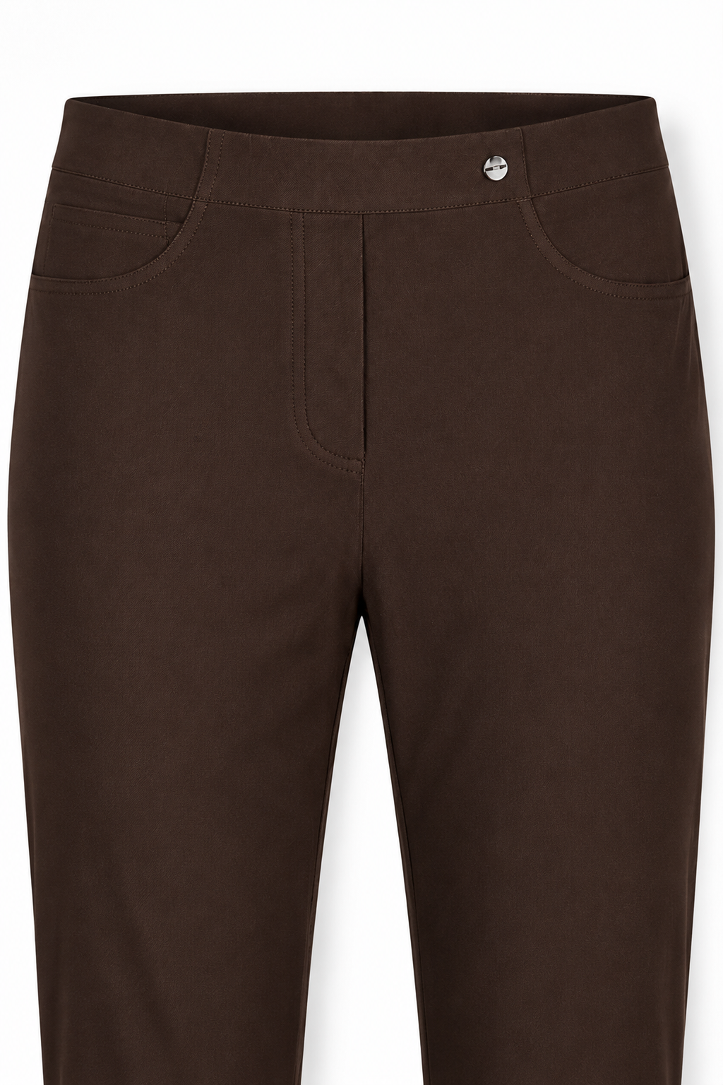 Robell Bella 09 Diamante trousers Dark Brown (68cm) 52642-5499-39, waist detail — Shop Robell at Dotique