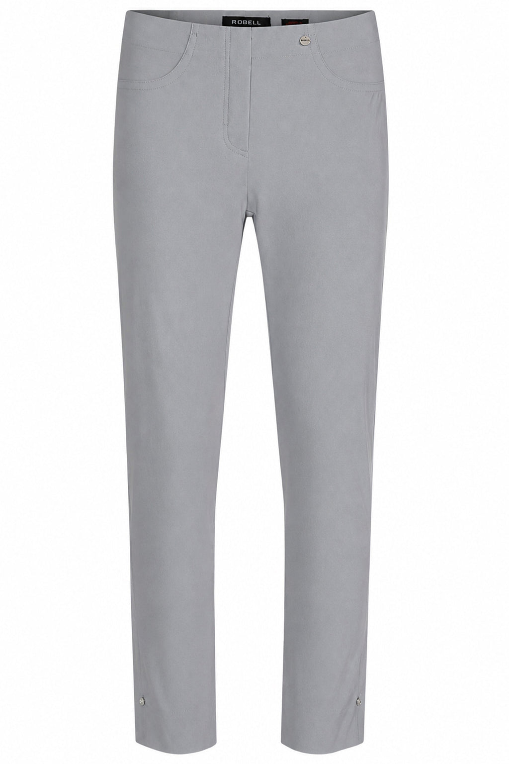 Robell Bella 09 Diamante 68cm Trousers Pearl Grey 52642-5499-920 – front view — Shop Robell at Dotique
