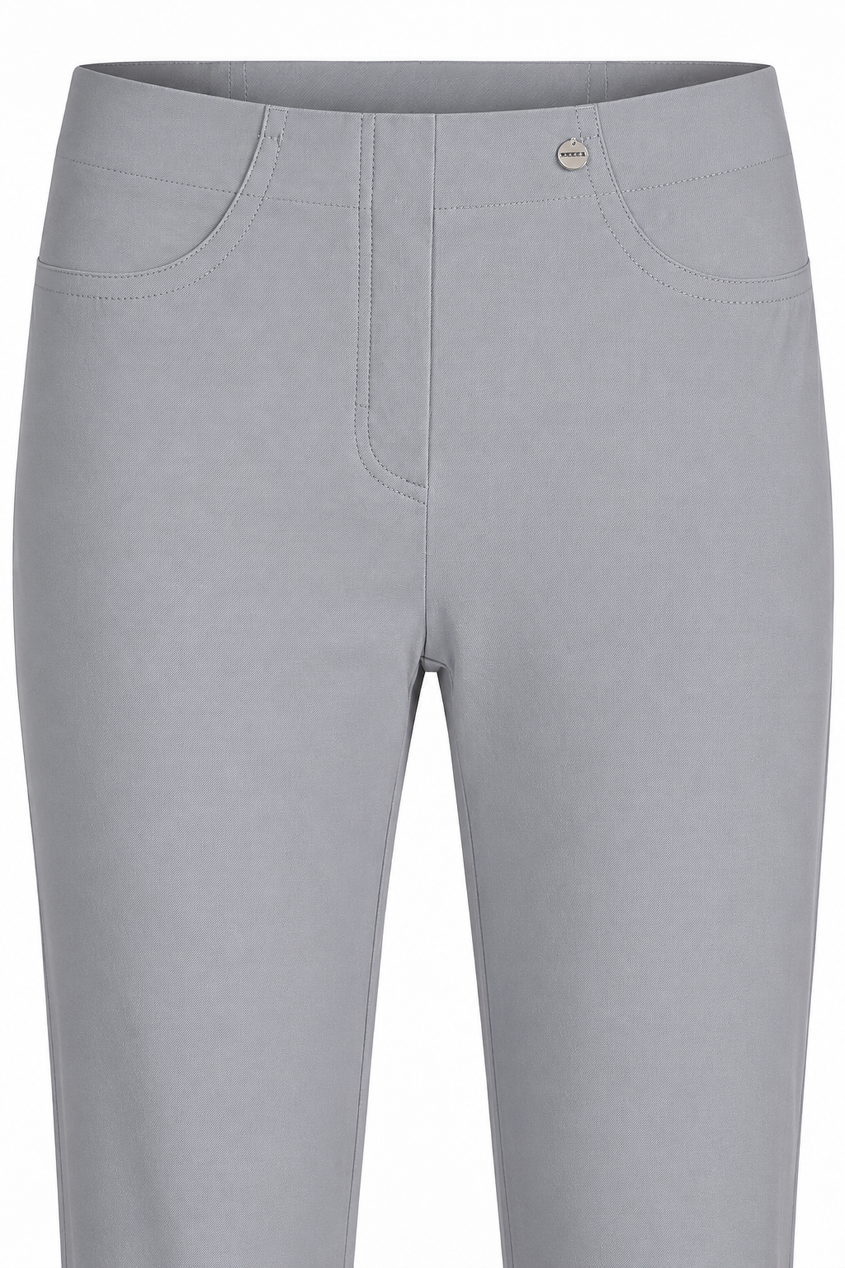 Robell Bella 09 Diamante trousers Pearl Grey (68cm) 52642-5499-920, waist detail — Shop Robell at Dotique