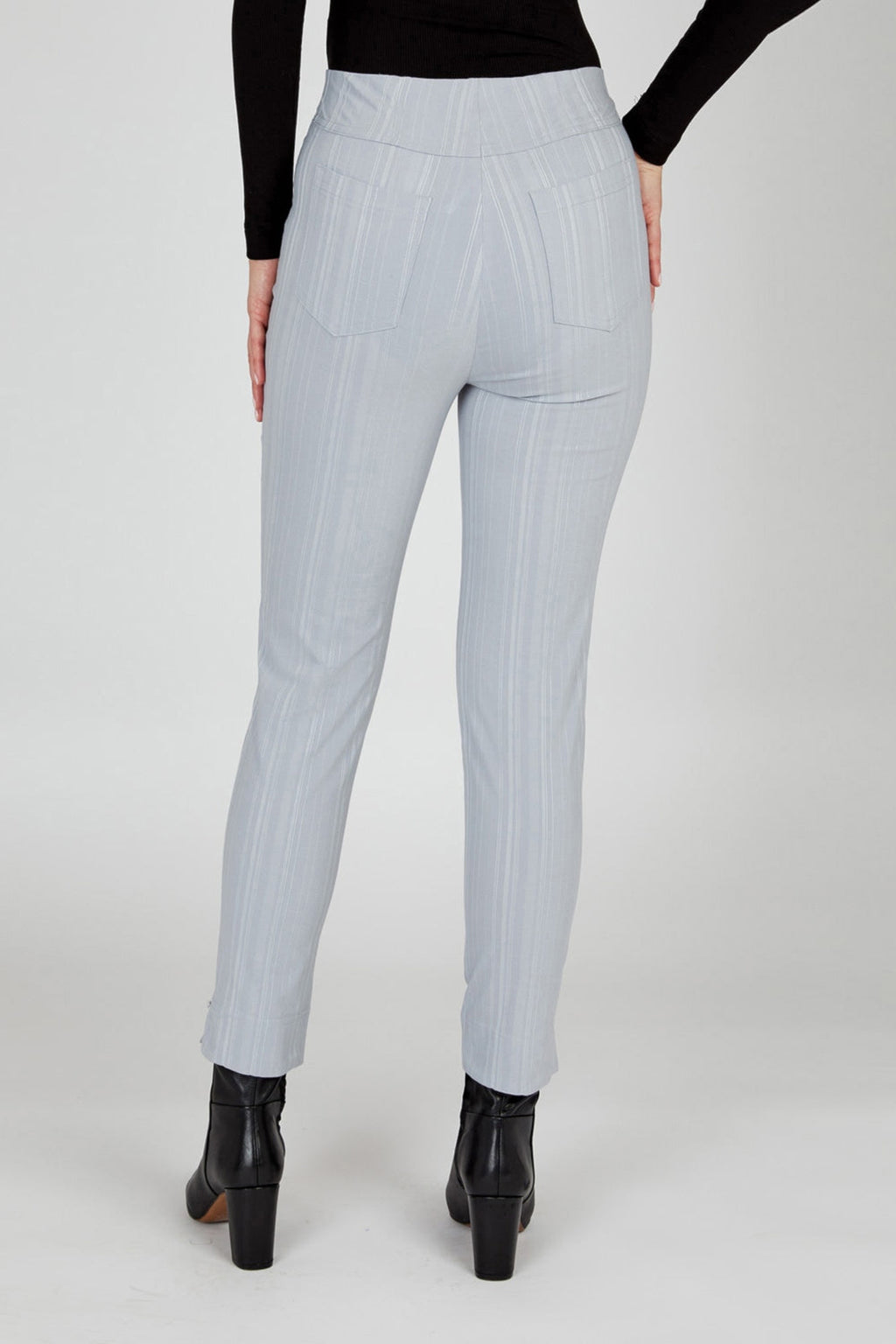 Robell Bella 09 Seersucker 68cm Trousers Pearl Grey 52642-54554 — Shop Robell at Dotique