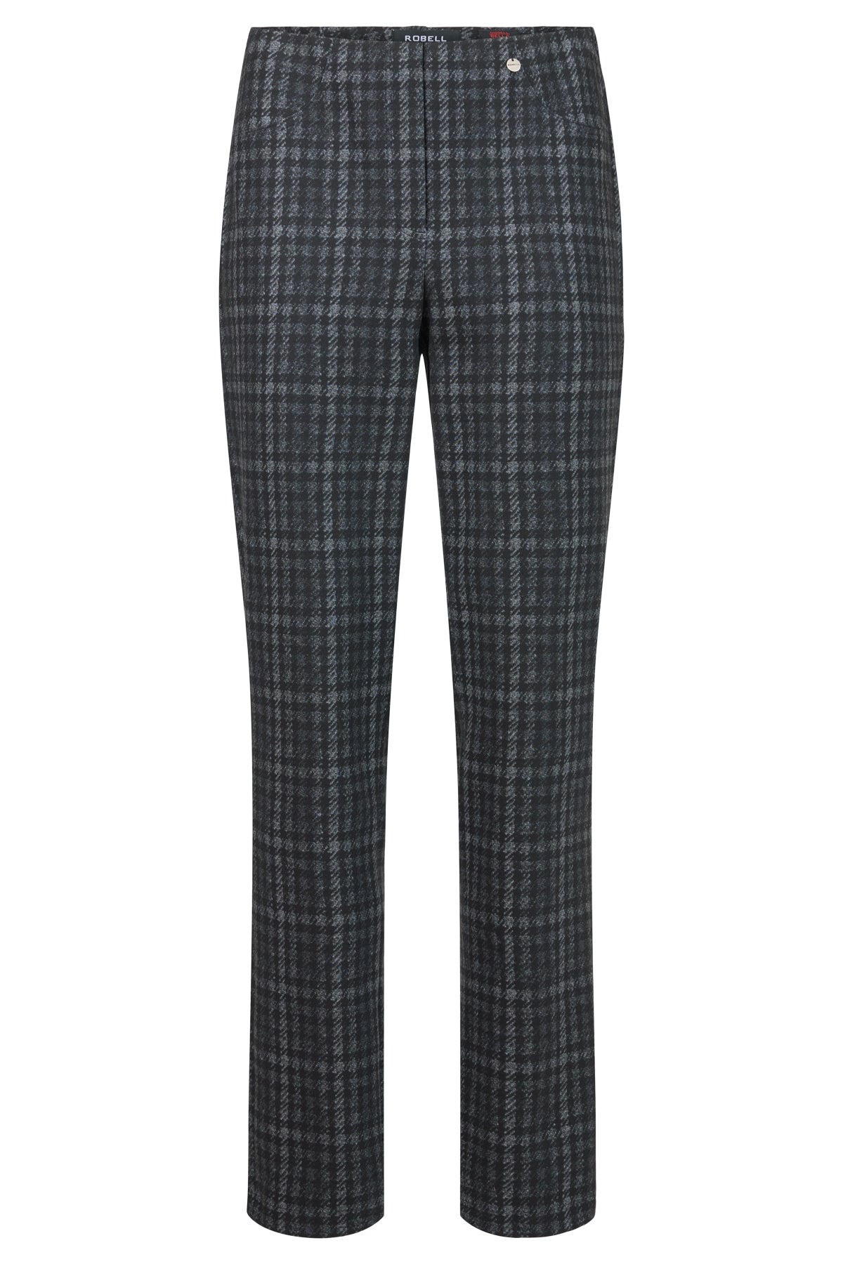 Robell Bella (78cm) check trousers colour 99 52564-5603-99 front view – shop Robell at Dotique