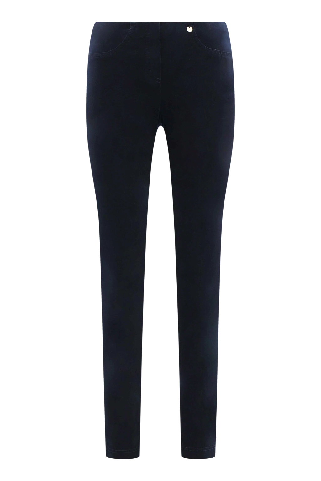 Robell Bella K Velvet Cord Trousers Navy (73cm) 52457-54363-691