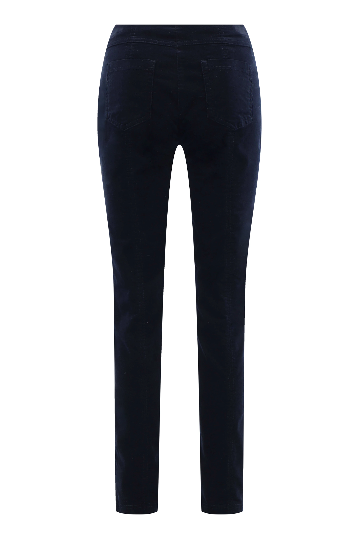 Robell Bella K Velvet Cord Trousers Navy (73cm) 52457-54363-691