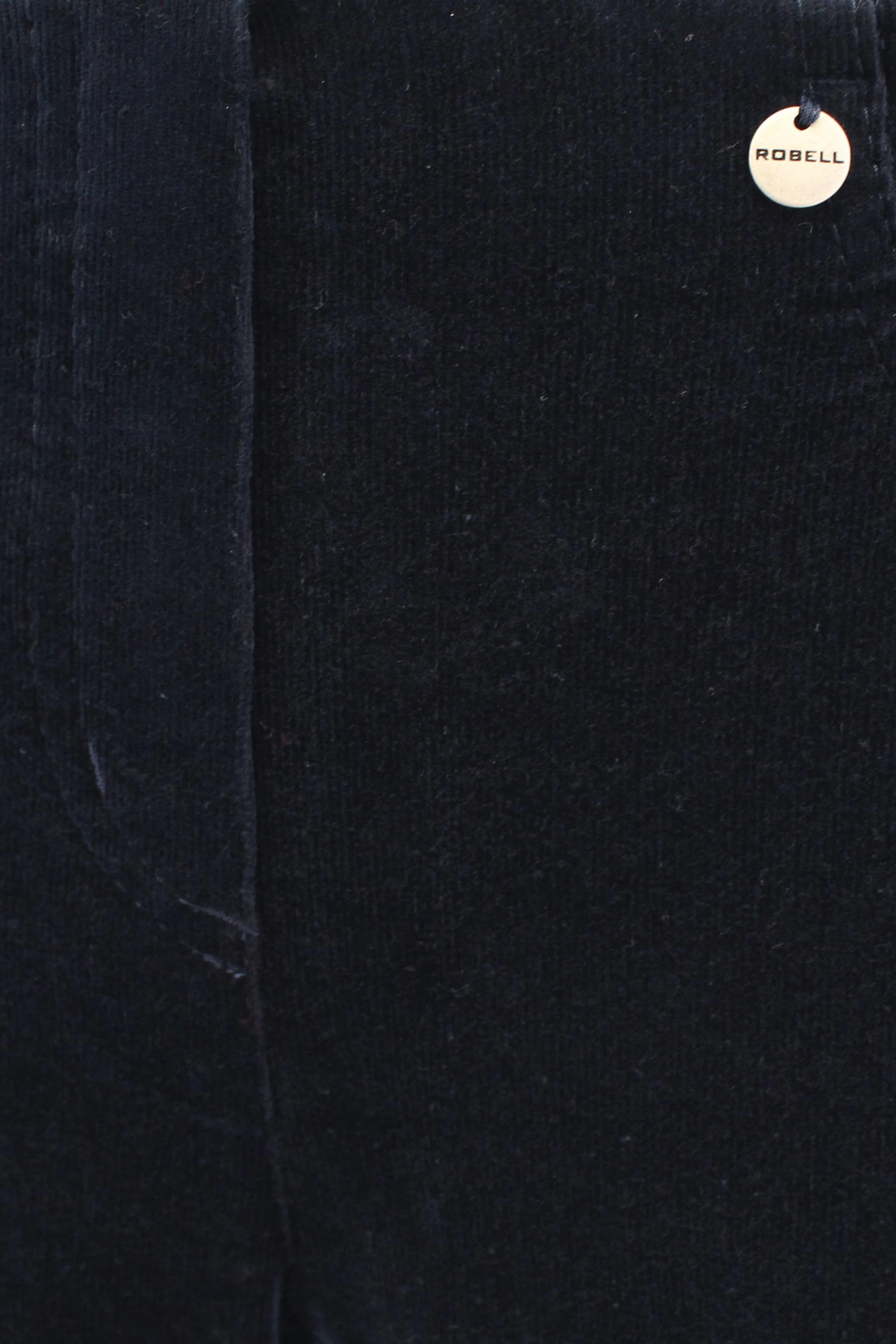 Robell Bella K Velvet Cord Trousers Navy (73cm) 52457-54363-691