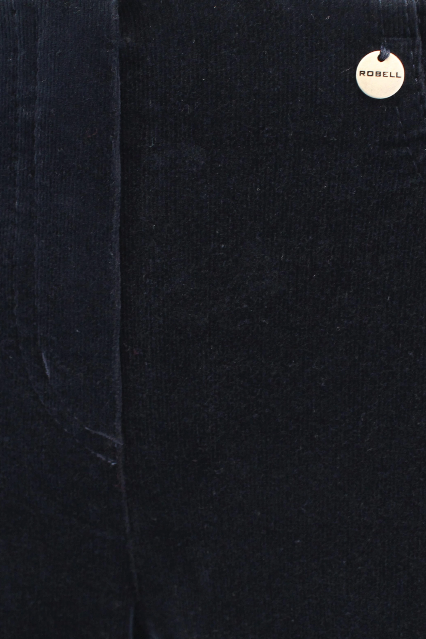 Robell Bella K Velvet Cord Trousers Navy (73cm) 52457-54363-691
