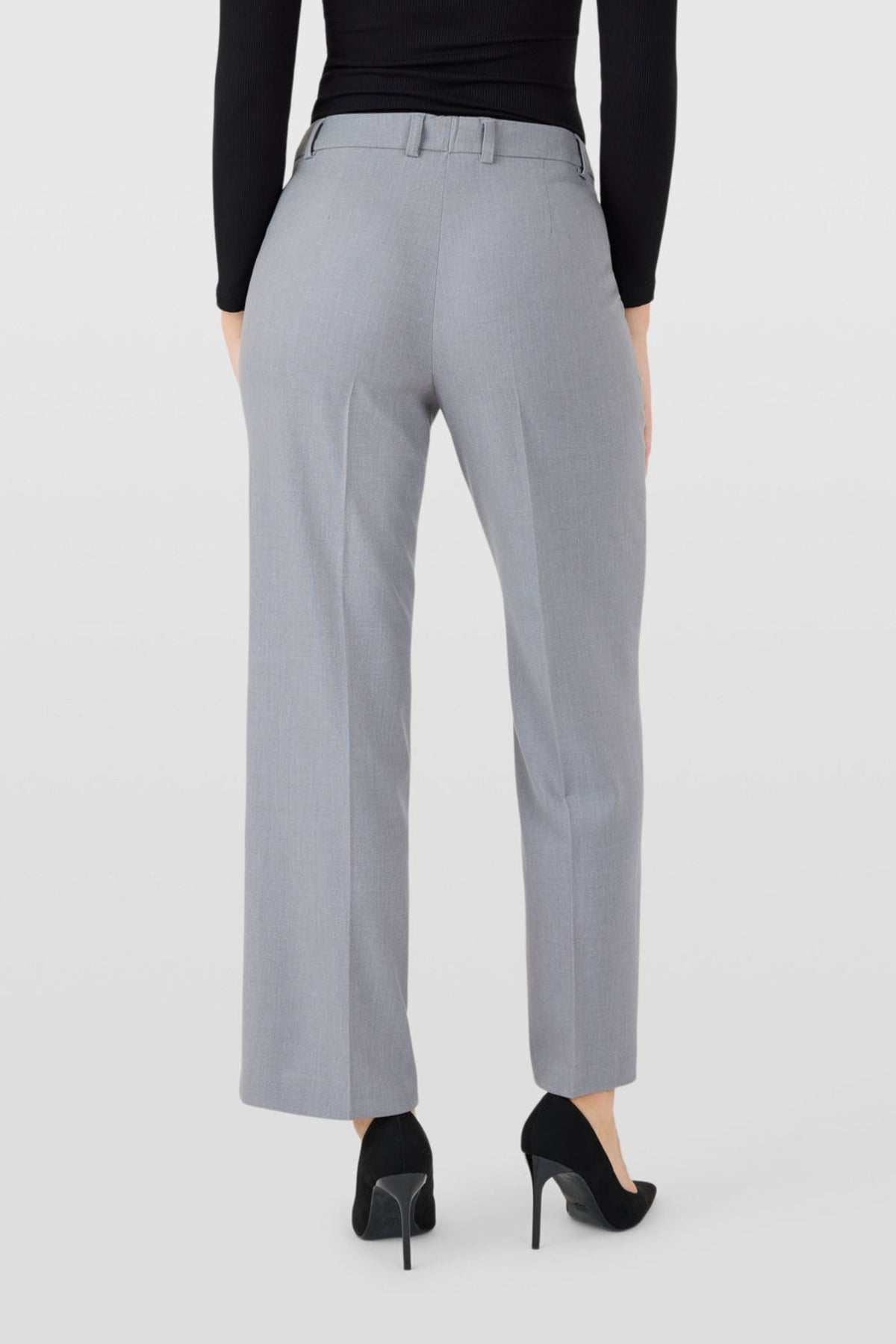 Robell Britt (75cm) trousers in silver, back view, 53578-5405-91. Shop Robell at Dotique.
