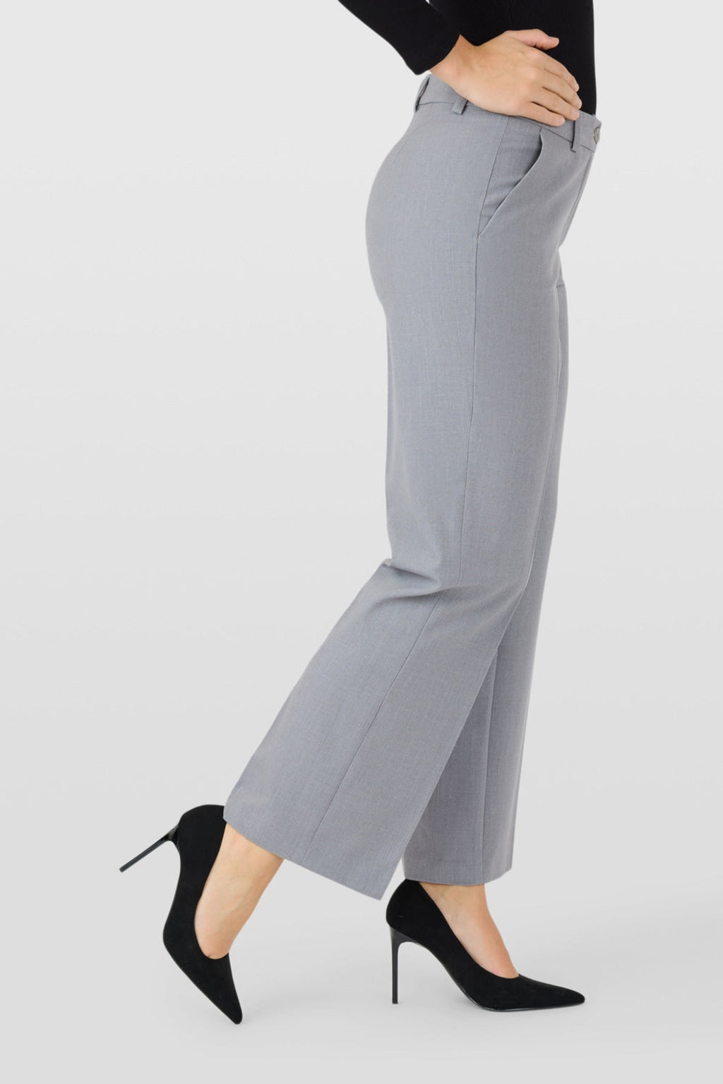 Robell Britt (75cm) trousers in silver, side view, 53578-5405-91. Shop Robell at Dotique.