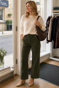 Robell Efi 73cm Trousers Loden Green 51440-54363-187