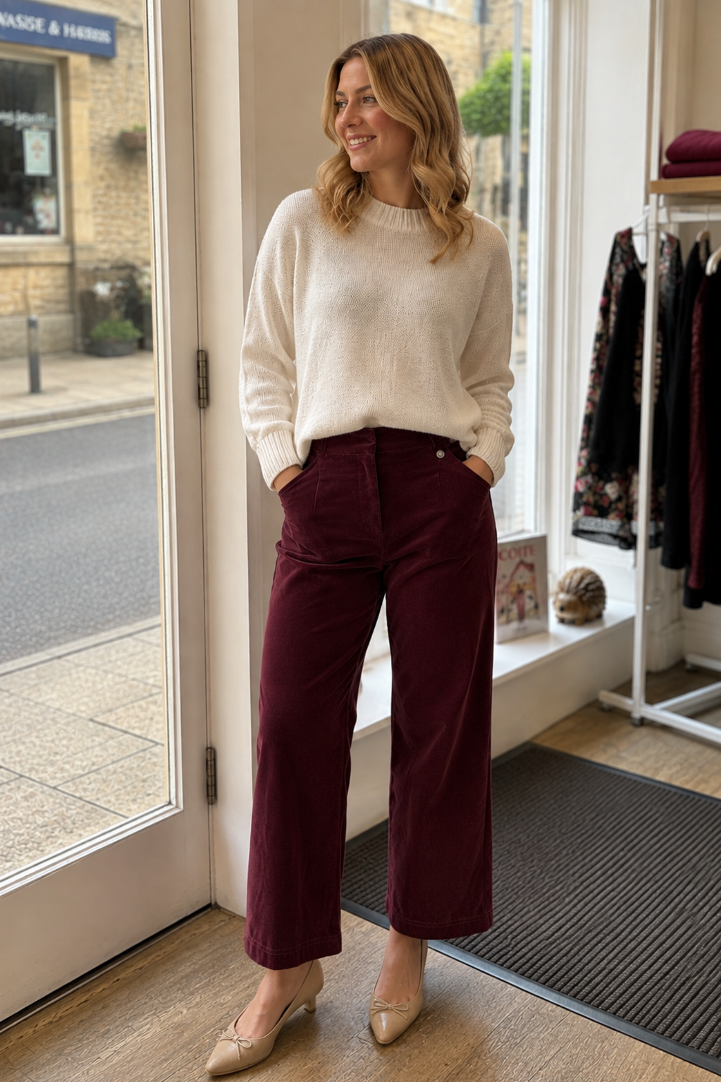 Robell Efi 73cm Trousers Sangria 51440-54363-561
