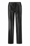 Robell Efi Faux Leather trousers Black (78cm) 51592-60042-90, front view — Shop Robell at Dotique