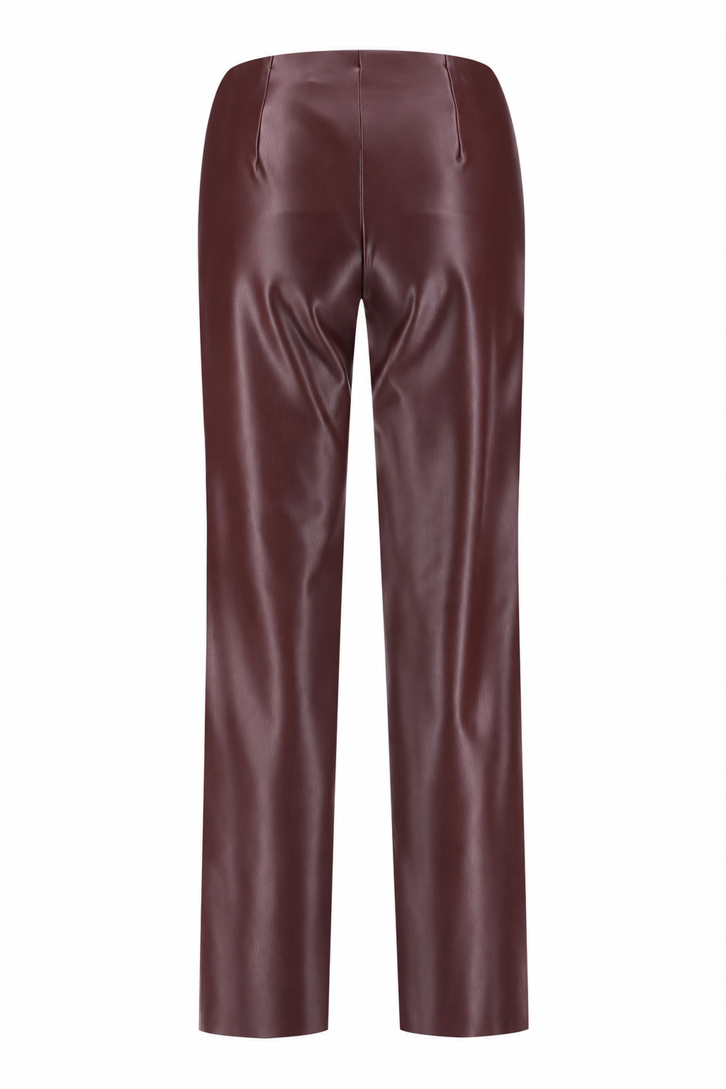 Robell Efi Faux Leather trousers Prune (78cm) 51592-60042-49, back view — Shop Robell at Dotique