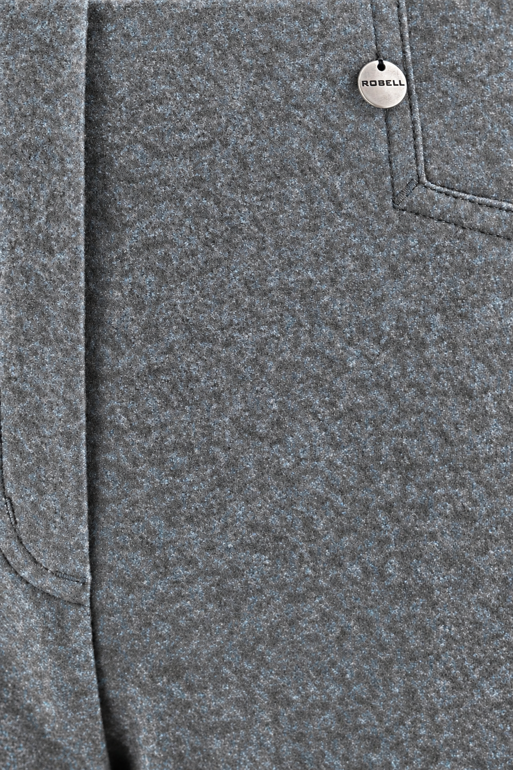 Robell Efi flannel trousers Grey (78cm) 51463-5426-95, detail view — Shop Robell at Dotique