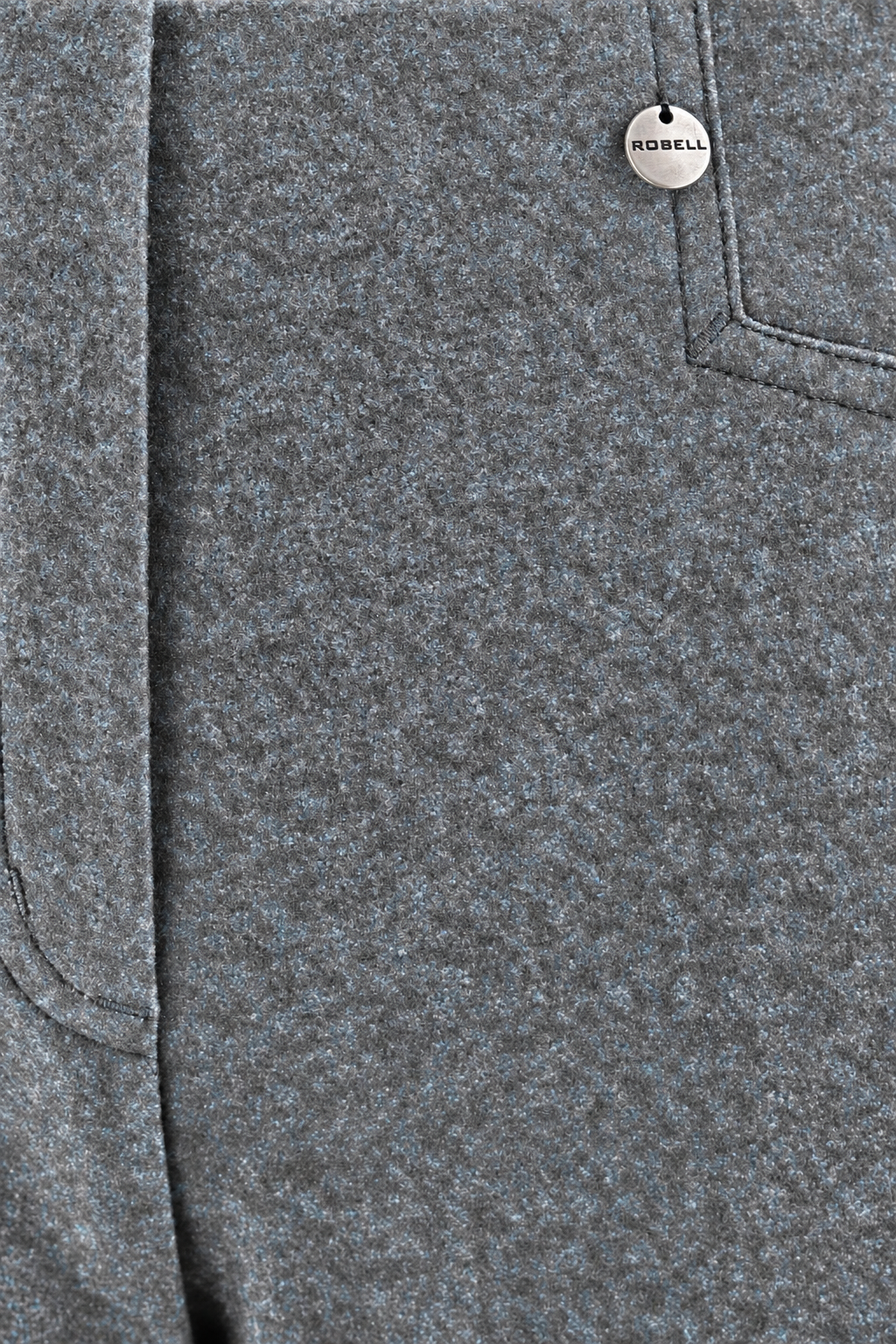 Robell Efi flannel trousers Grey (78cm) 51463-5426-95, detail view — Shop Robell at Dotique