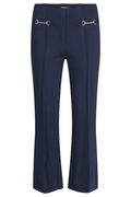 Robell Joella 09 pull-on trousers in navy with soft winter jersey fabric and a flattering 7/8 length. Comfortable, smart and easy at Dotique.