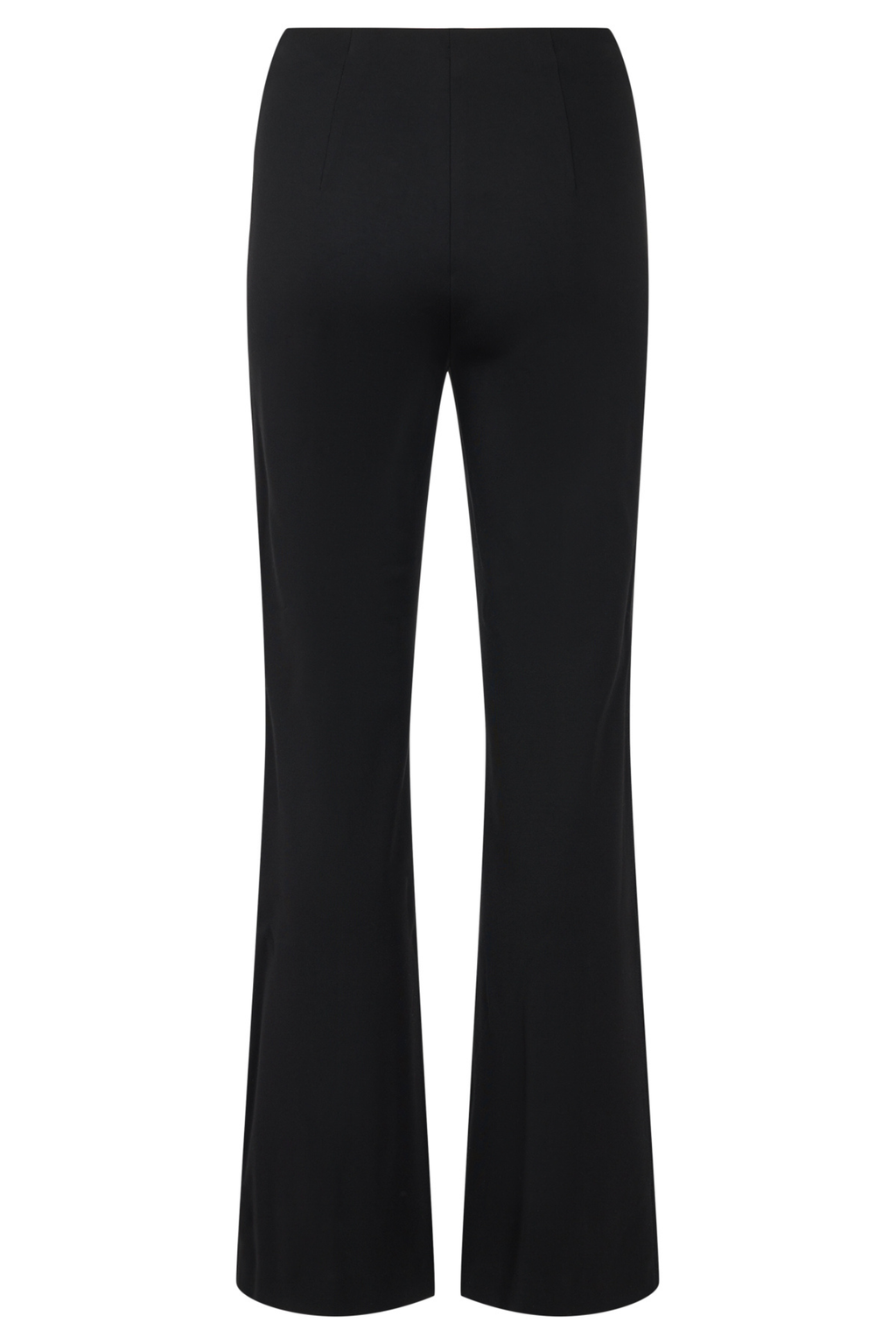 Robell Joella 82cm black flared trousers with gold horsebit detail and pull-on elasticated waistband.