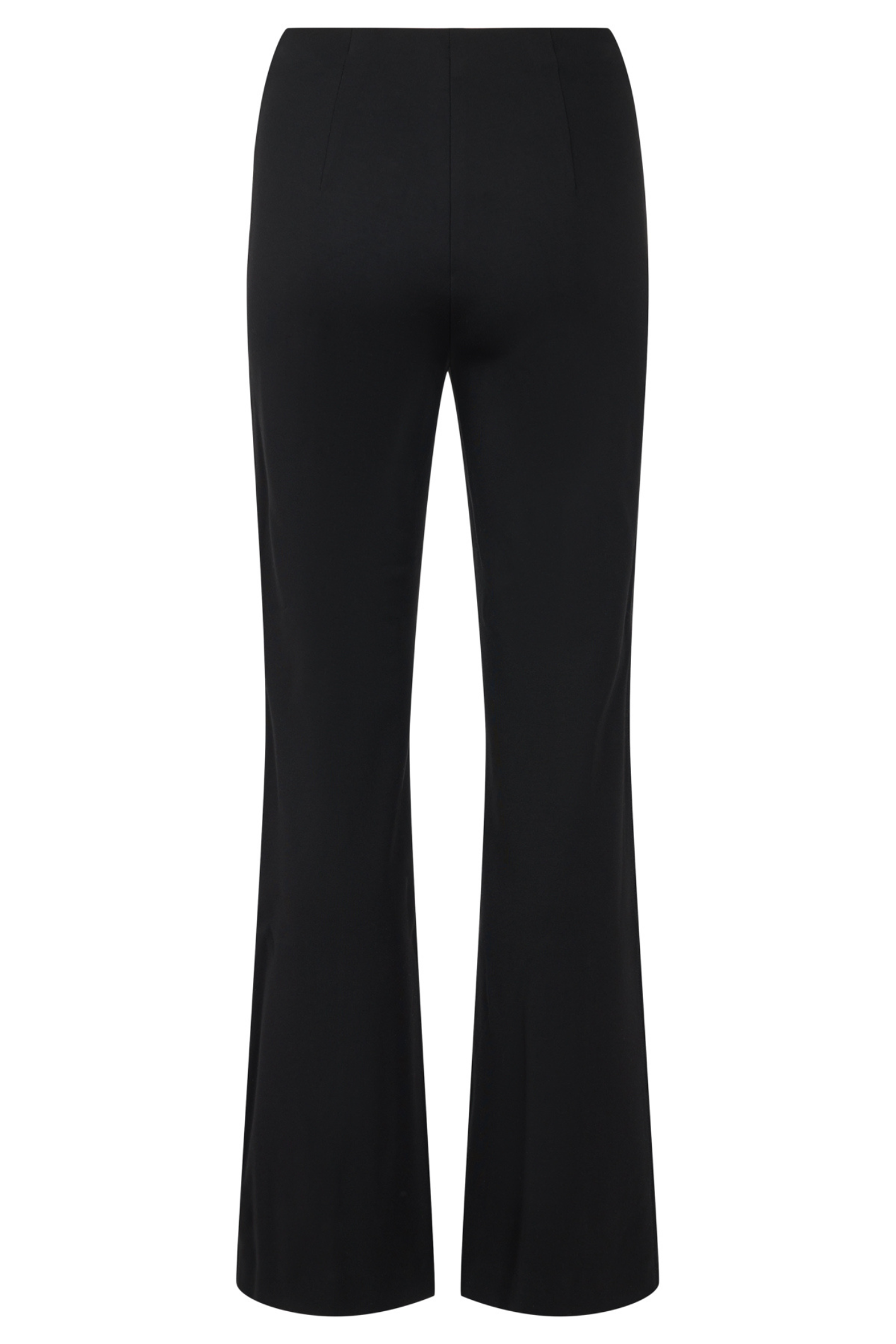 Robell Joella 82cm black flared trousers with gold horsebit detail and pull-on elasticated waistband.