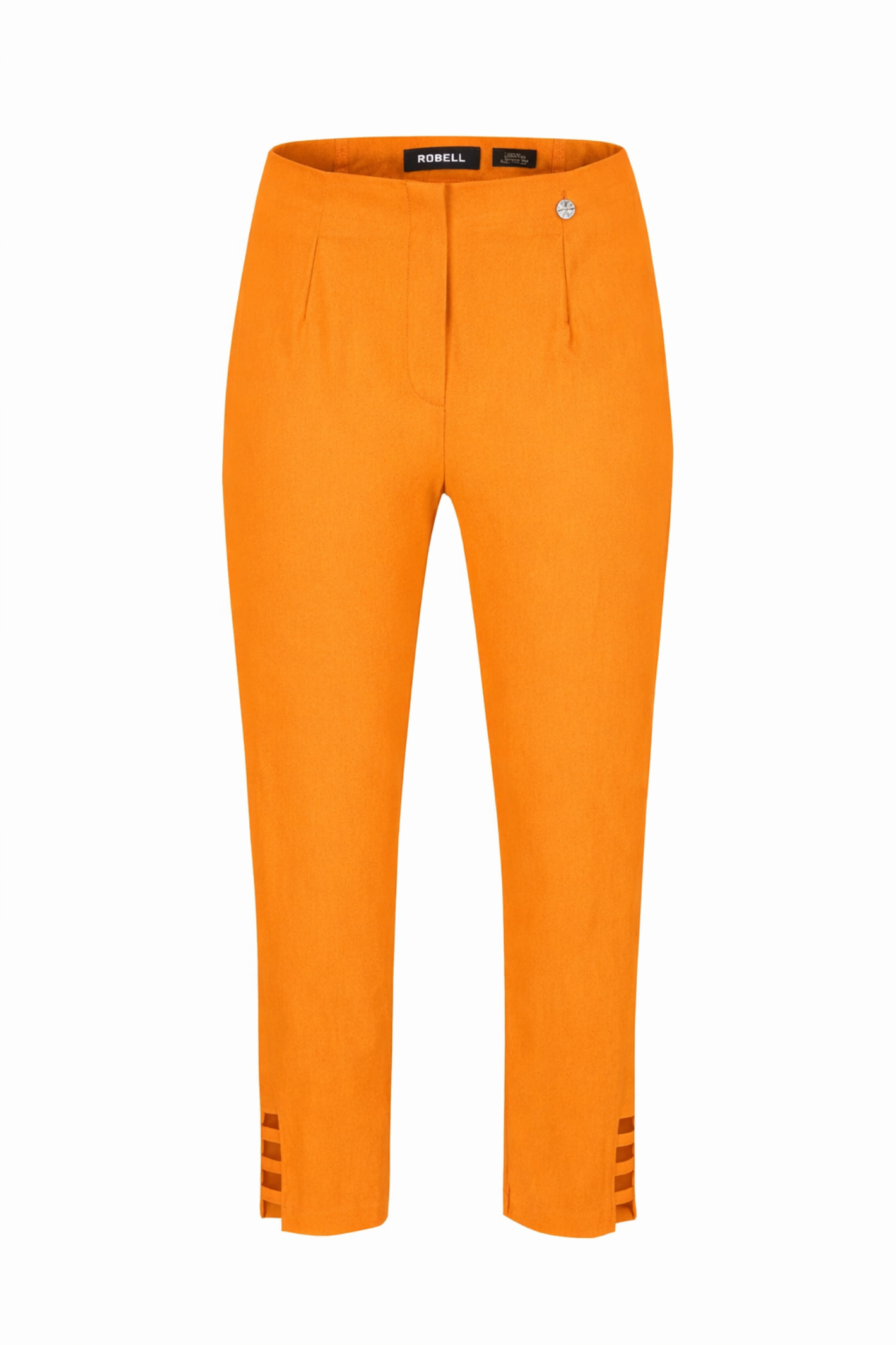 Front view of Robell Lena 09 52550-5499-325 Light Orange (325) trousers by robell, shop robell at Dotique