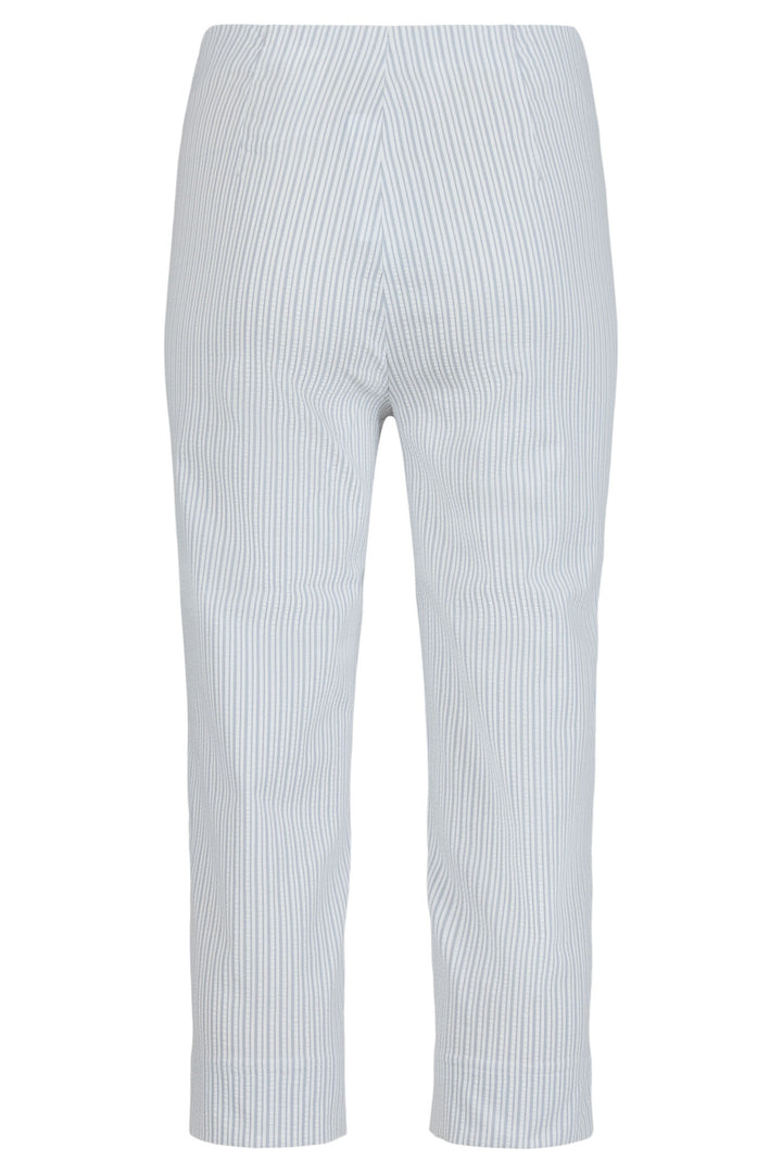 Robell Marie 07 51659 54370 Col 920 Pearl Grey Pinstripe Crop Trousers 55cm - Dotique