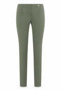 Robell Marie 09 68cm Ivy Green bengaline trousers, front view — Shop Robell at Dotique