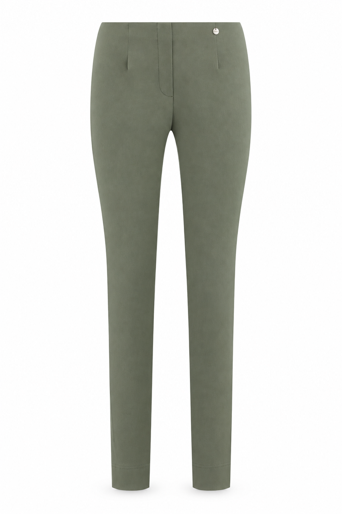 Robell Marie 09 68cm Ivy Green bengaline trousers, front view — Shop Robell at Dotique
