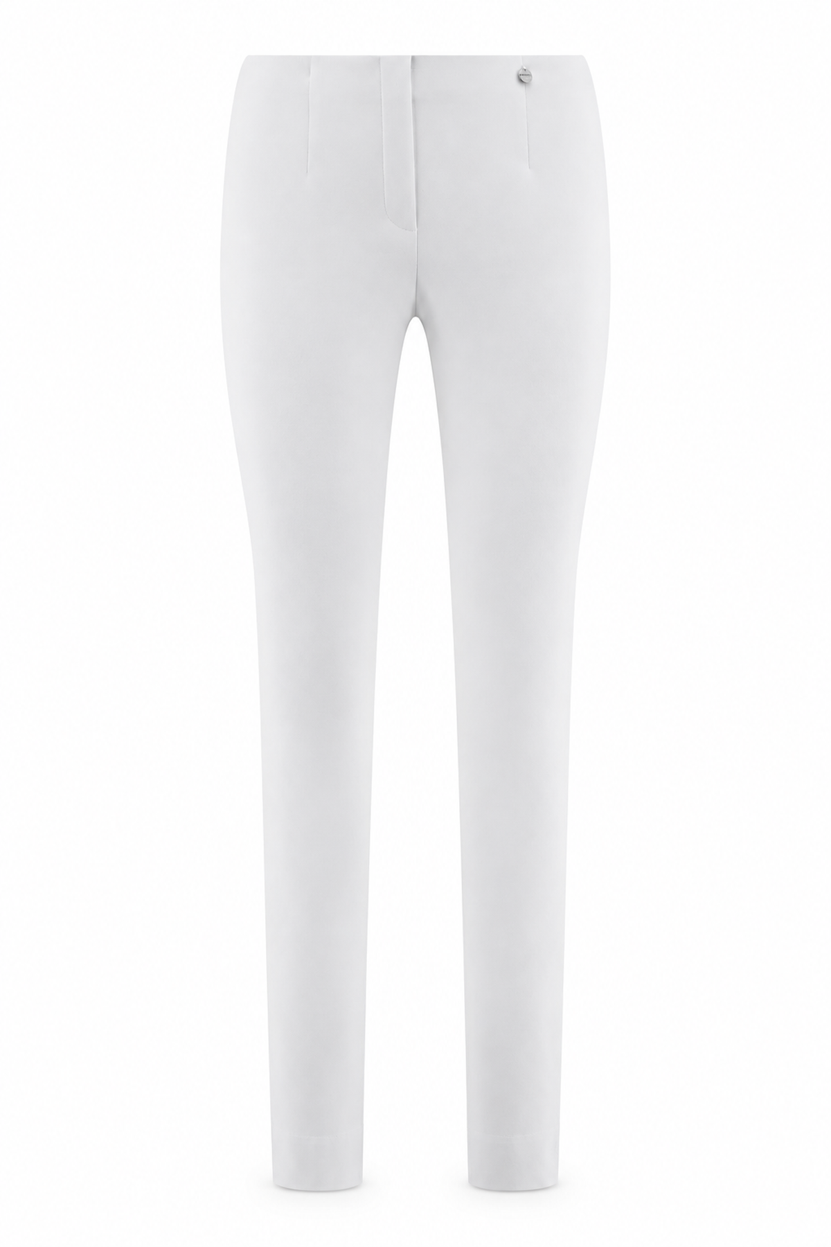 Robell Marie 09 68cm White bengaline trousers, front view — Shop Robell at Dotique