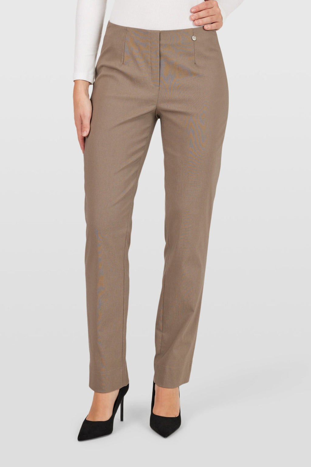 Robell Marie Full-Length Trousers Taupe (78cm) — Shop Robell at Dotique