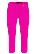 Robell Rose 07 cropped trousers in Cabaret Pink 51636-5499-433, front view. Shop Robell at Dotique.