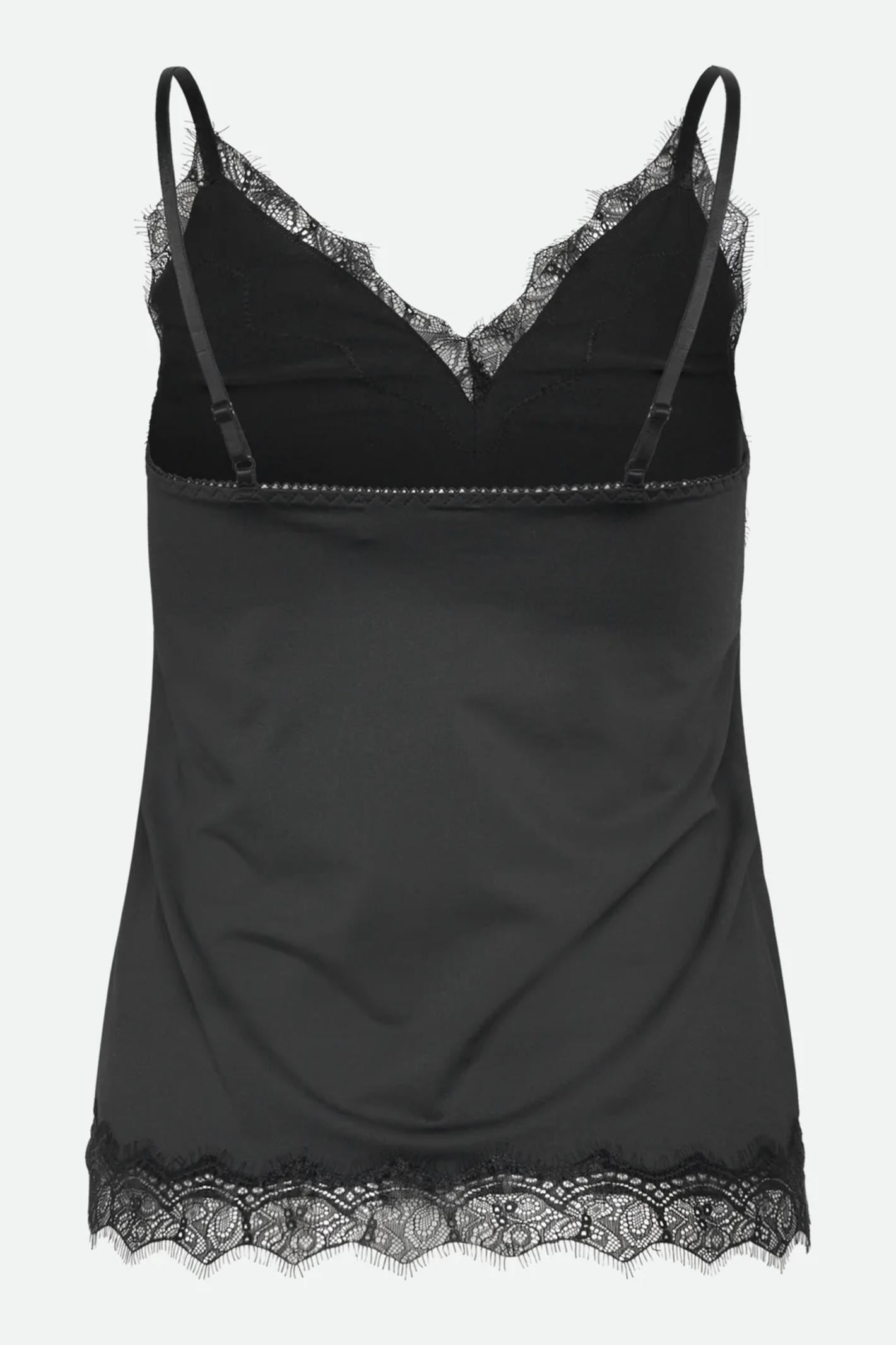Rosemunde 102507 RWBridget Sleeveless Lace Strap Top Black