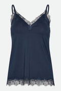 Rosemunde 102507 RWBridget Sleeveless Lace Strap Top Navy
