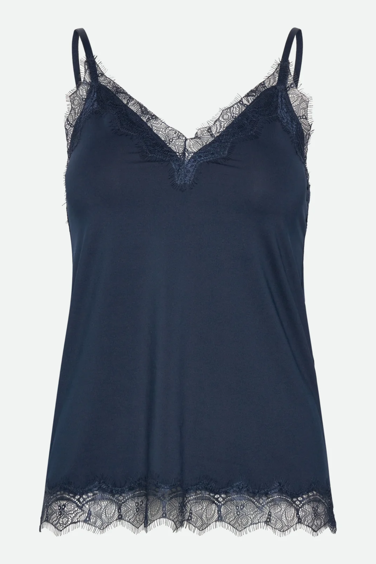 Rosemunde 102507 RWBridget Sleeveless Lace Strap Top Navy