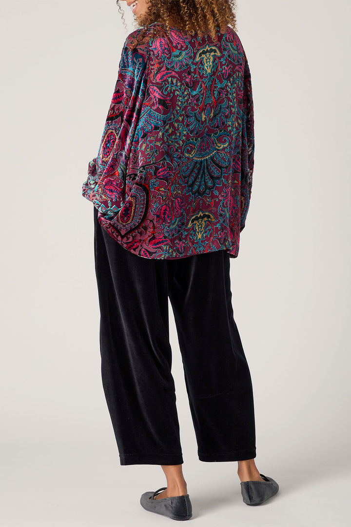 Sahara GRT6064-WPD Mauve Multi Winter Paisley Devore Top - Dotique