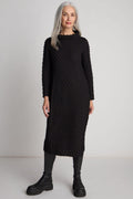 Sahara GTD5960-POJ Black Pocket Jersey Cowl Neck Dress - Dotique