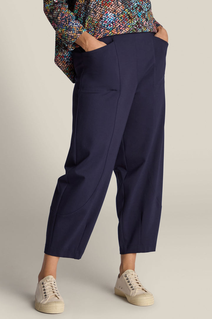 Sahara SPP20251-P Midnight Navy Ponte Bubble Trousers - Dotique