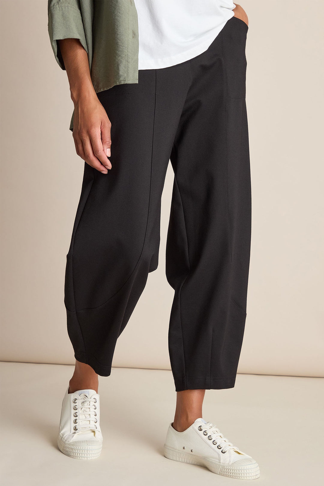 Sahara SPP2025J-P Black Ponte Bubble Trouser - Dotique