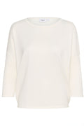 Saint Tropez 30500003 A2561 MilaSZ Round Neck Jumper Ice White - Dotique - SAINT TROPEZ