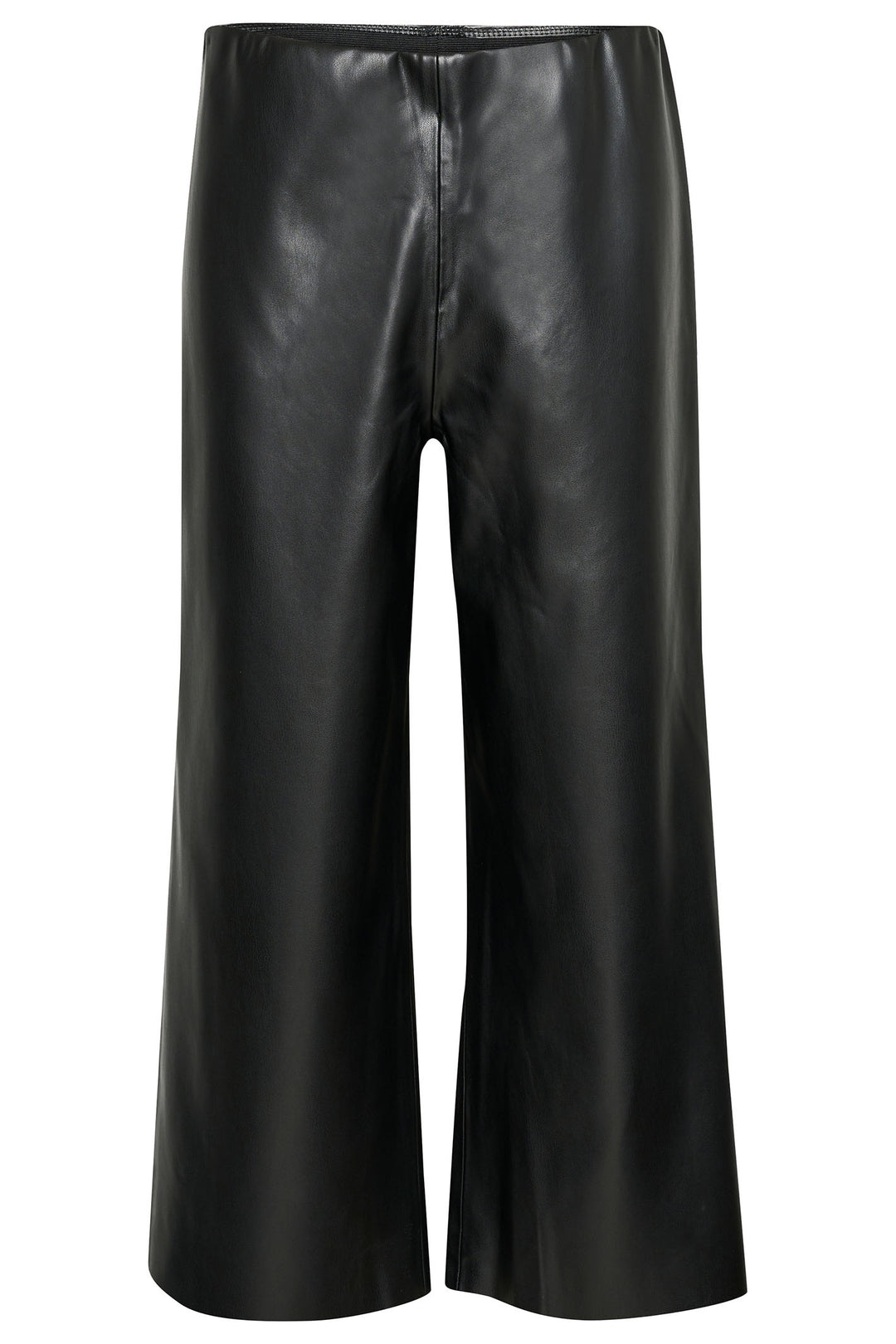 Saint Tropez 30510782 DowieSZ Faux Leather Cropped Trousers Black - Dotique