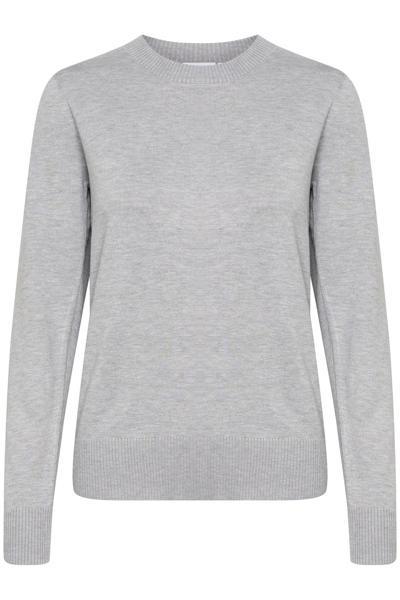 Saint Tropez 30511753 MilaSz Jumper Pearl Grey Melange - Dotique - SAINT TROPEZ