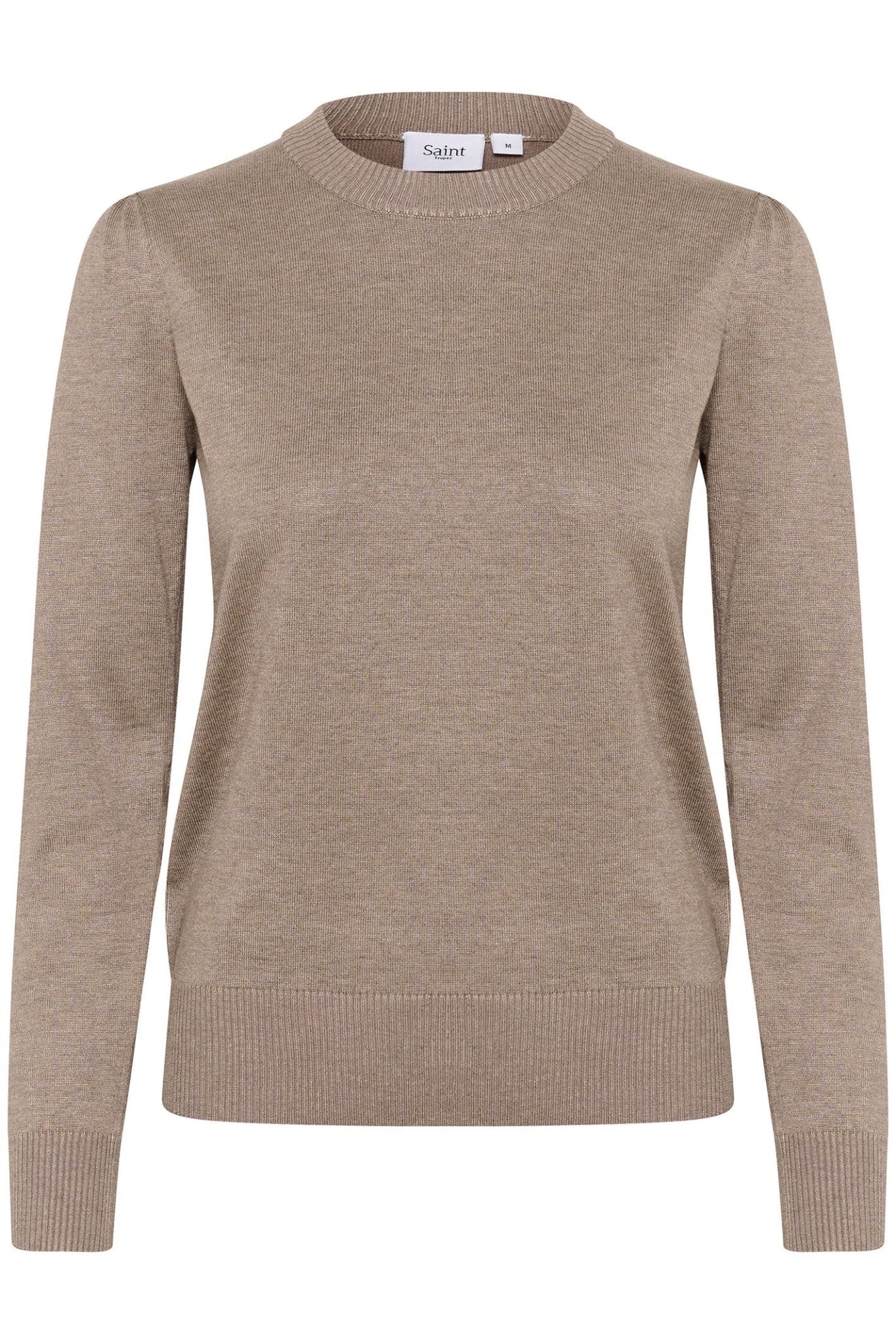 Saint Tropez 30511753 MilaSz Pullover Brown Atmos Melange - Dotique - SAINT TROPEZ