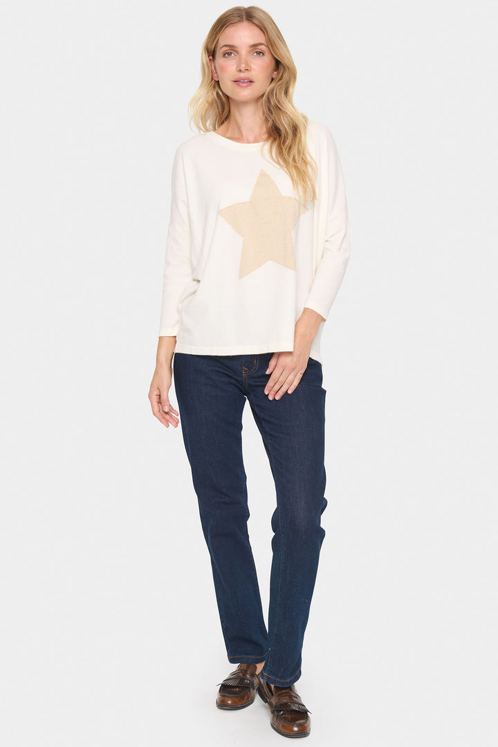 Saint Tropez 30512986 BariaSZ Star Pullover Ice - Dotique