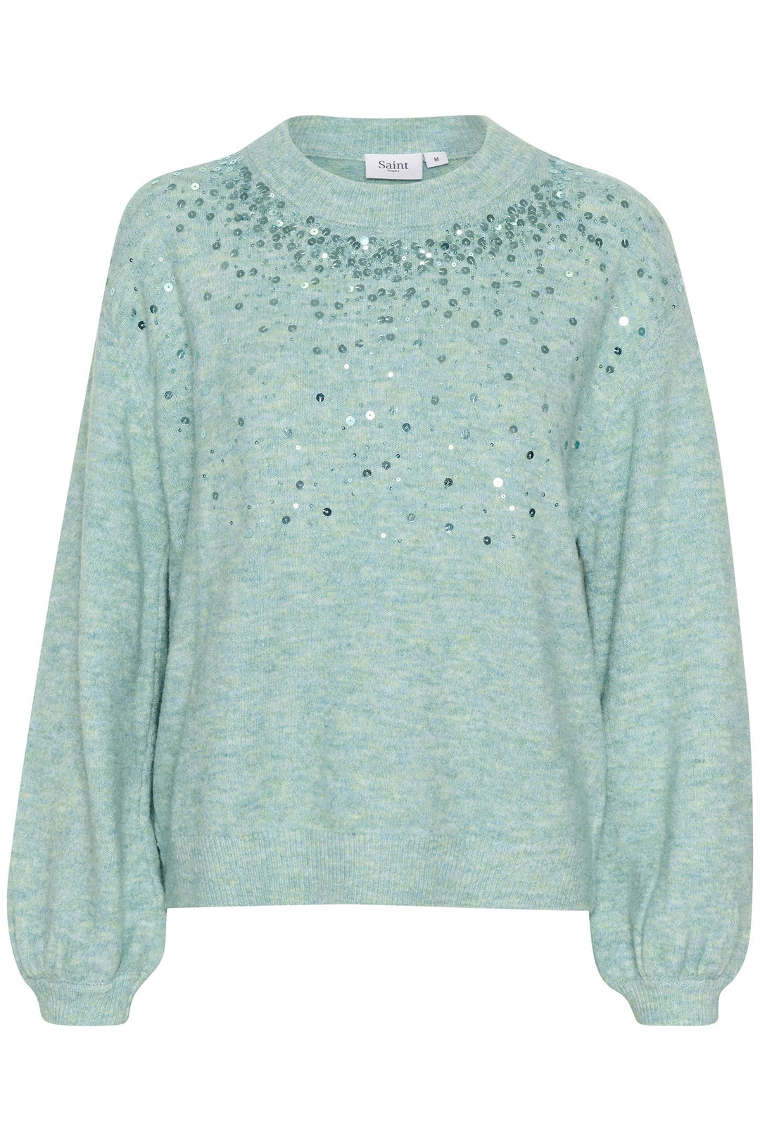 Saint Tropez 30512987 BarbelSZ Pullover Blue Surf Melange - Dotique