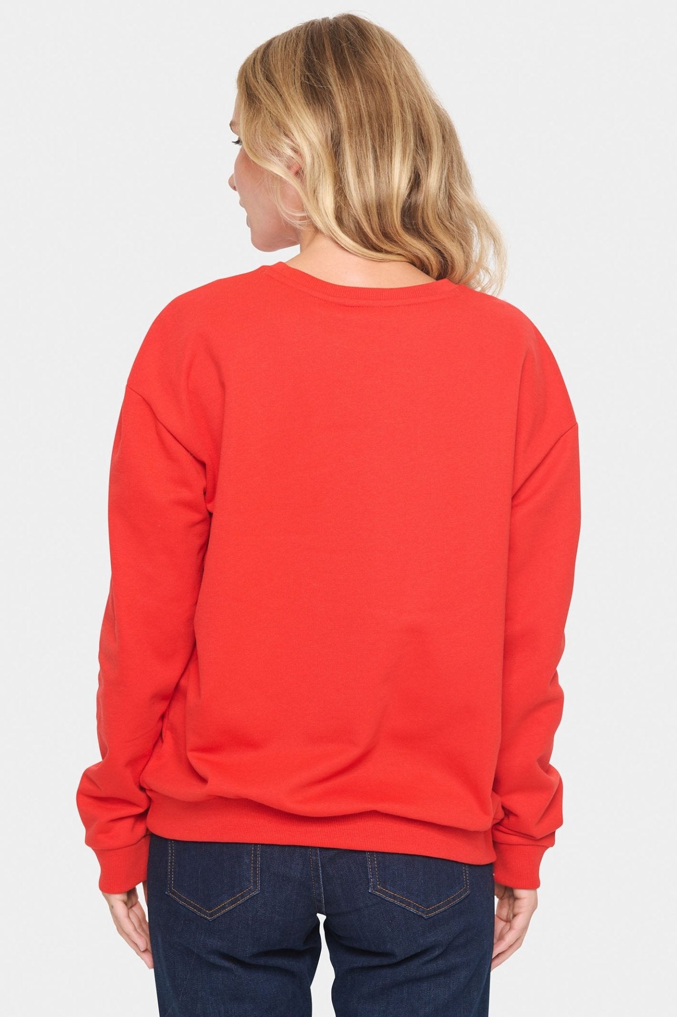 Saint Tropez 30513631 HannikaSZ Sweatshirt Racing Red - Dotique