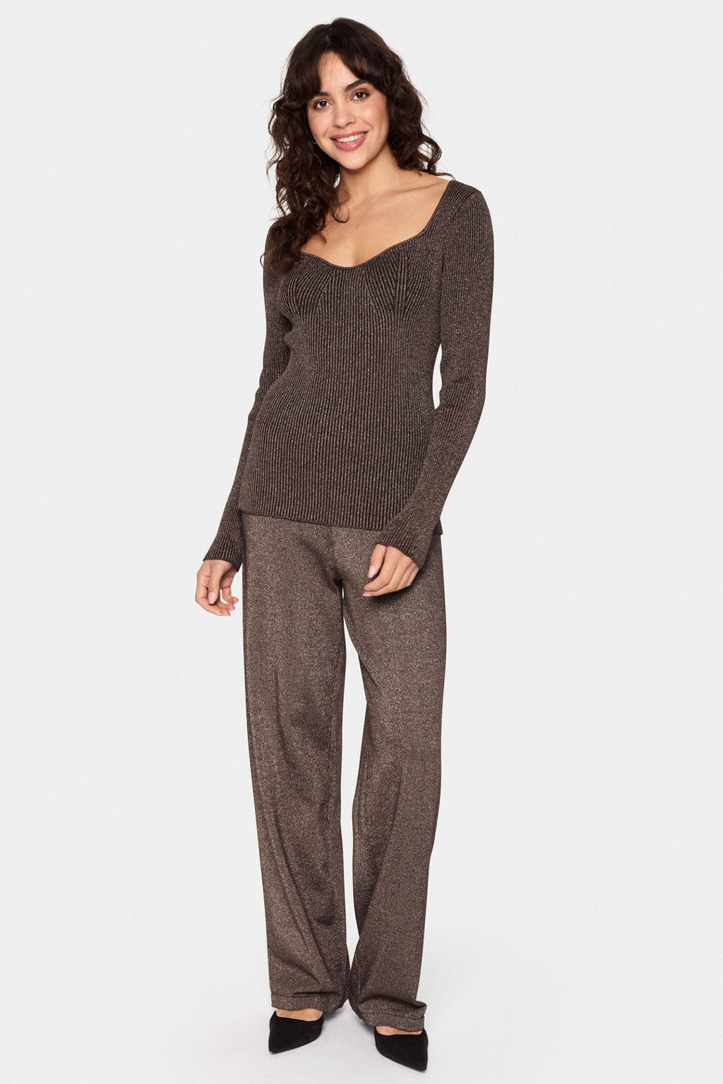 Saint Tropez 30513674 DagnySZ Shimmer Jumper Mulch - Dotique