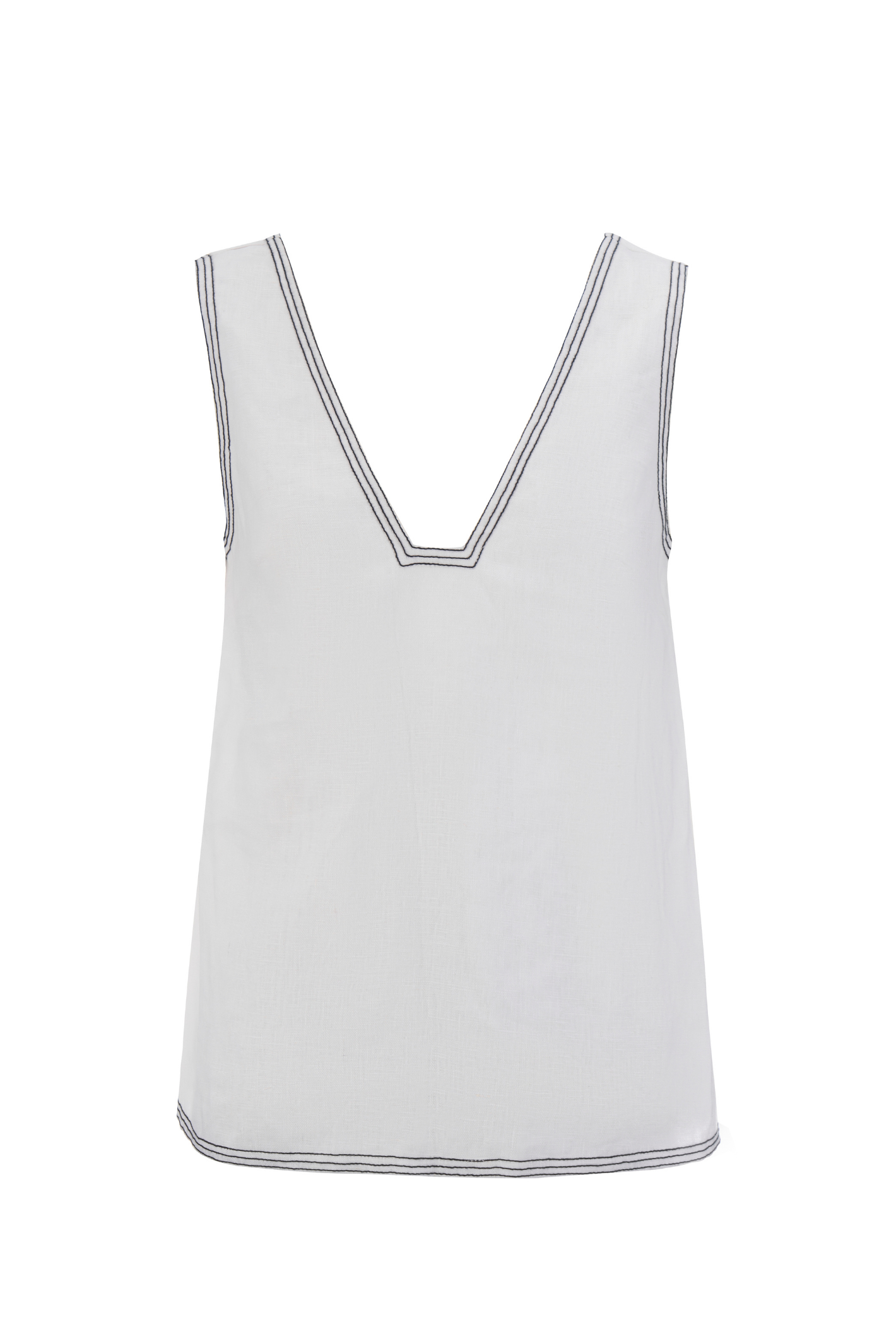 Sancia Winona Top in the Whitsundays colourway with V neckline and relaxed fit. Lightweight cupro fabric. Shop now at Dotique.